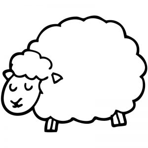 דף צביעה כבשה