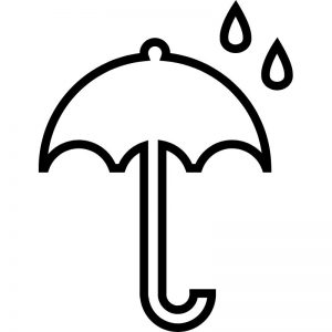 דף צביעה מטריה וגשם
