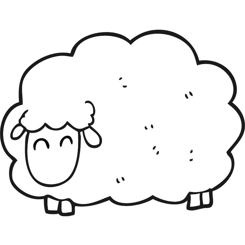 דף צביעה כבשה 2