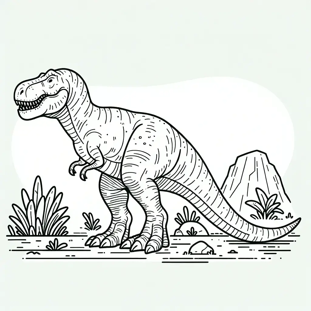 דף צביעה דינוזאור ענק